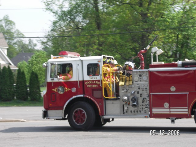 Engine 1033 ( Company #1)
1985 Mack MC/Ward 79    5 Man Cab, Waterous 1500 GPM Dual Stage Pump, Mack Diesel w/ 5 Speed Tranmission, 750 Gallon Water Tank, 1500' of 5&quot; Hose